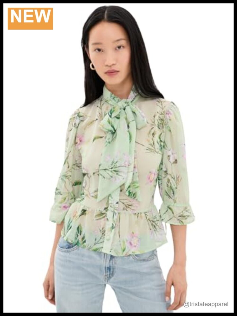 Victorian Floral Chiffon Button Down Shirt